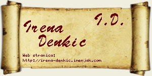 Irena Denkić vizit kartica